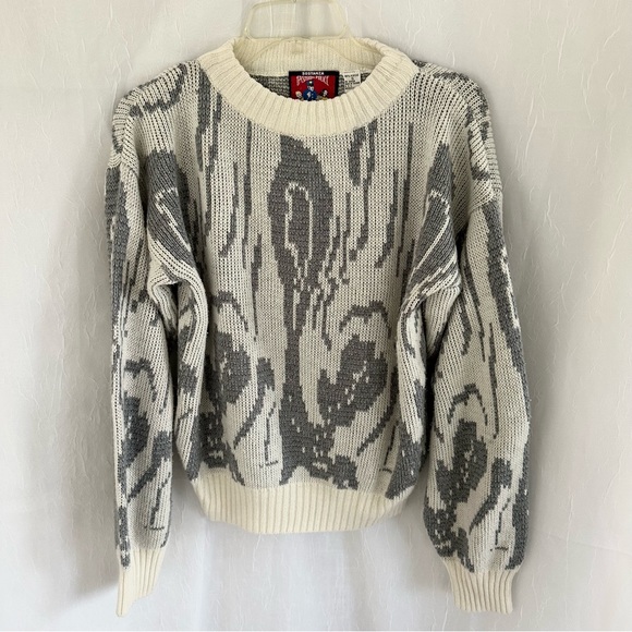 Sostanza Fashion Police Vintage Retro Puffy Arm Sweater Small - Picture 14 of 15